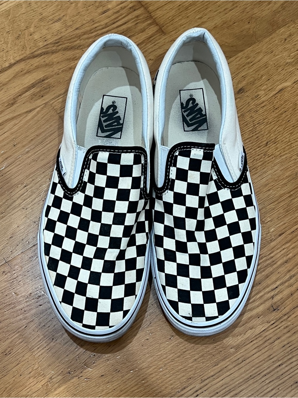 Vans Slip-On Checkerboard Sneakers - Black & White